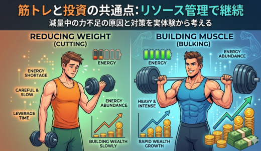 【減量中の筋トレ】力が出ない原因と対策｜実体験から考えるリソース管理